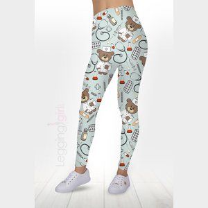 Care Bear - Doctors and Nurses Printed FeatherSoft Women's Leggings Plus Size (F